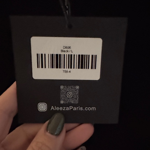 Aleeza Black Hooded Dress NWT - Picture 3 of 8